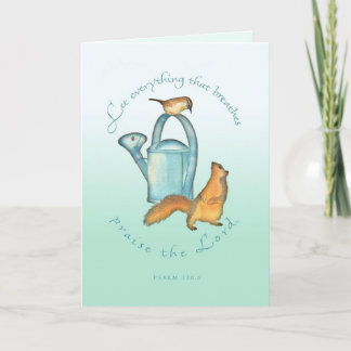 Carte Anniversaire/Écureuil et Wren