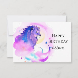 Carte Anniversaire Élégant Enchanted De Lion Whimsical