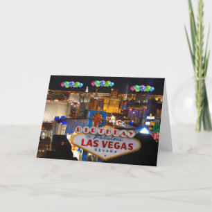 Carte ANNIVERSAIRE EN FABULEUSE LAS VEGAS Card