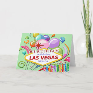 CARTE ANNIVERSAIRE EN FABULOUS LAS VEGAS CARD