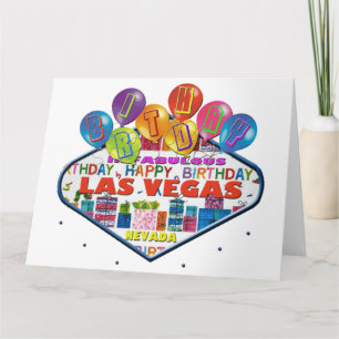 CARTE ANNIVERSAIRE EN FABULOUS LAS VEGAS CARD