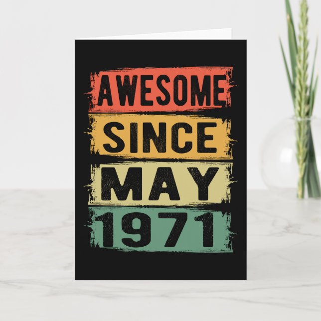 Carte Anniversaire En Mai Né En 1971 (Devant)