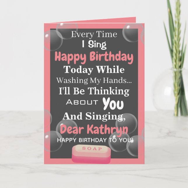 Carte Anniversaire en quarantaine (Devant)