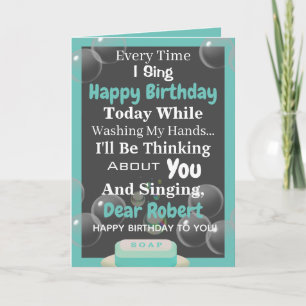 Carte Anniversaire en quarantaine Personnalisé
