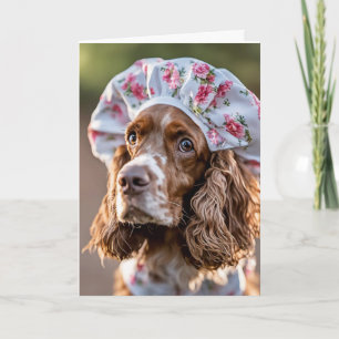 Carte Anniversaire Espagnol avec Casquette de douche