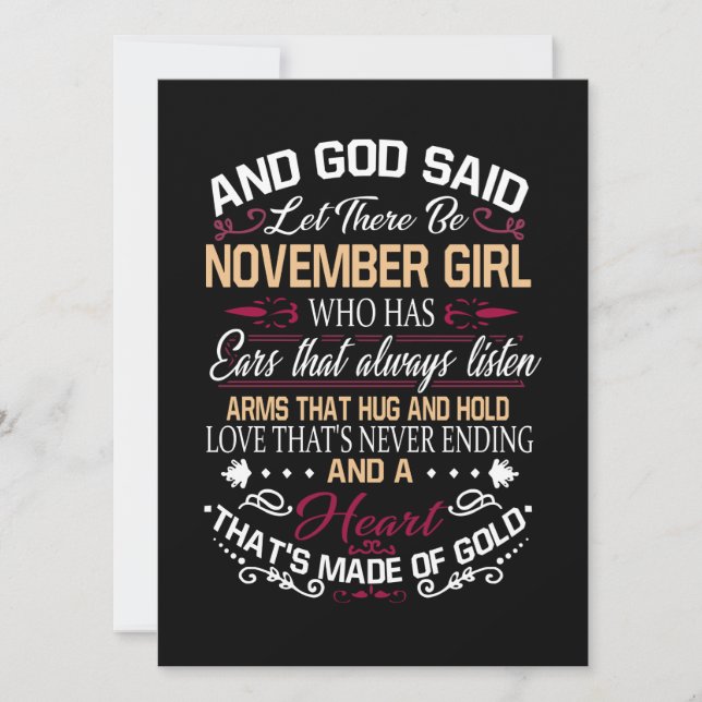 Carte Anniversaire | Et Dieu a dit que cette fille soit  (Devant)