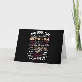 Carte Anniversaire | Et Dieu A Dit Qu'Il Y Ait Novembre