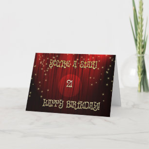 Carte Anniversaire étoile 21