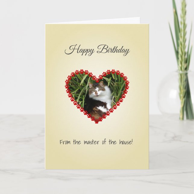 Carte Anniversaire fait sur commande de photo d'animal (Devant)