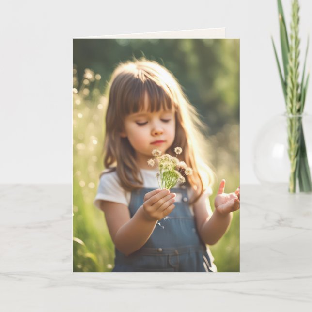 Carte Anniversaire Fille Avec Dandelions (Devant)