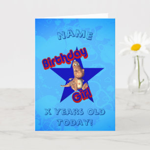 Carte Anniversaire Fille Cute Dinosaur Personnalisé Anni