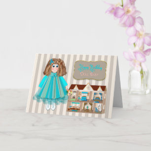 Carte Anniversaire, Fille, Poupée & Dollhouse,