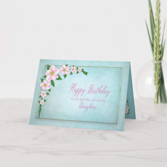 Carte Anniversaire, Fleur de pomme délicieuse à notre fi (Devant)