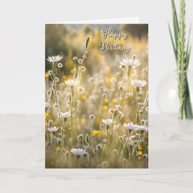 Carte Anniversaire Fleur sauvage Meadow (Devant)