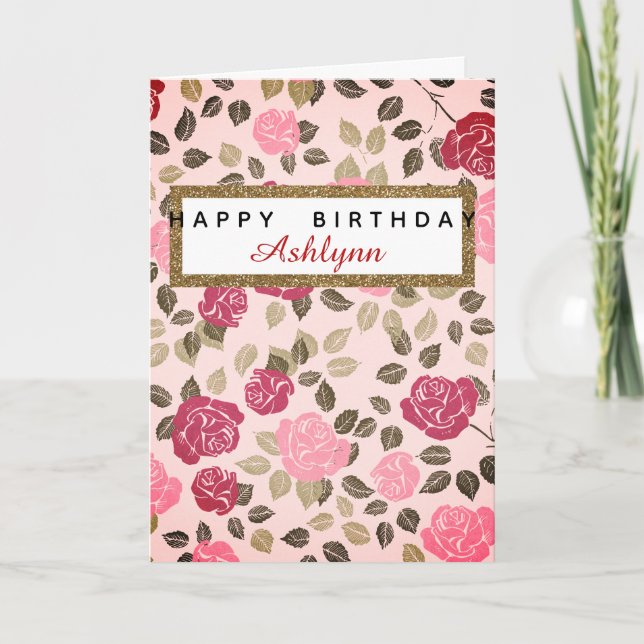 Carte Anniversaire Floral (Devant)