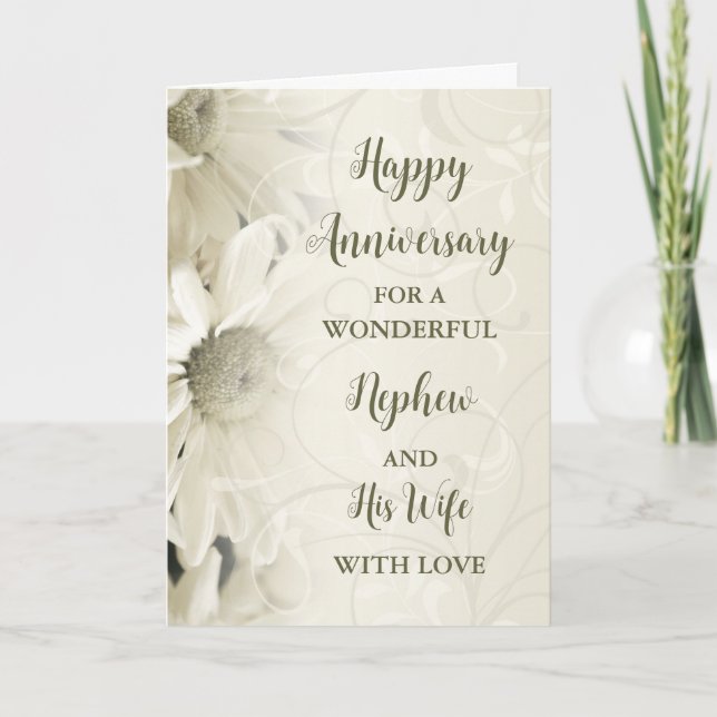 Carte Anniversaire floral de Nephew & Femme (Devant)