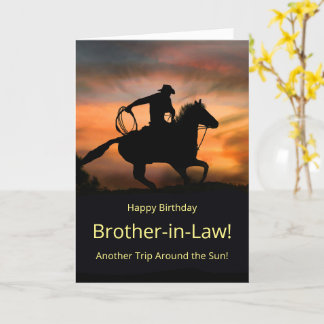 Carte Anniversaire Frère en Droit Pays Western Cowboy