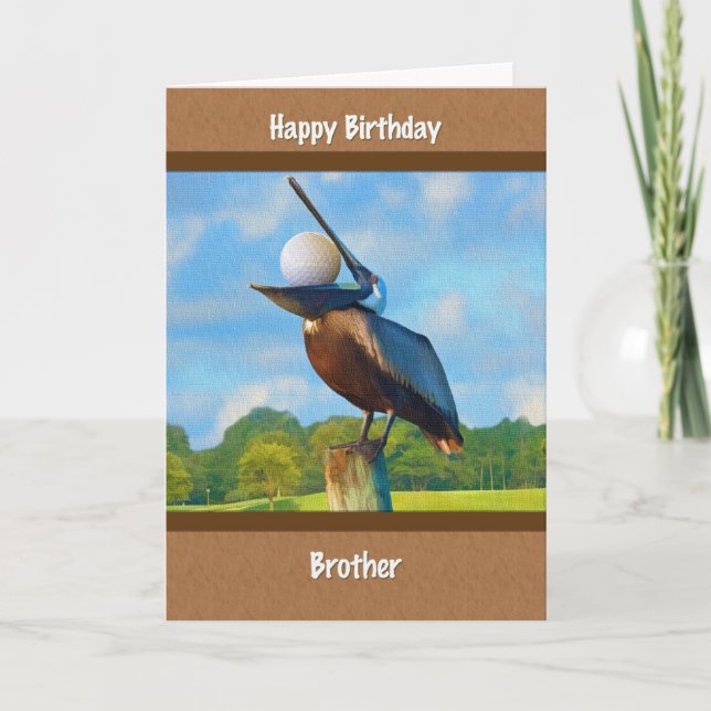 Carte Anniversaire, frère, golf (Devant)