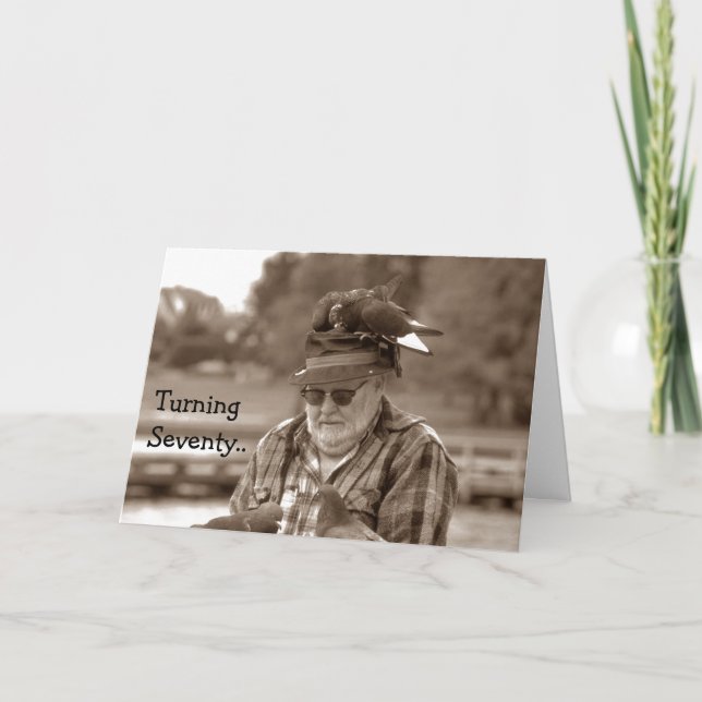 Carte Anniversaire Fun Turning 70 Ce n'est pas aus (Devant)