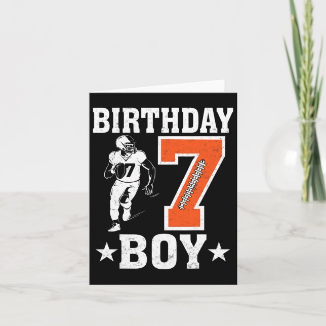 Carte Anniversaire Garçon 7 Ans Football Amour 7e Annive (Devant)