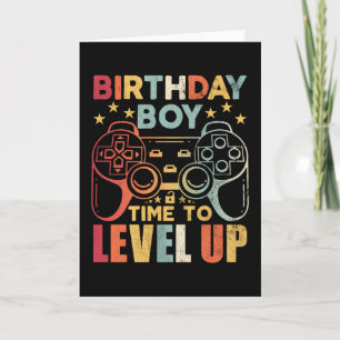 Carte Anniversaire Garçon Temps De Niveau Up Video Jeu