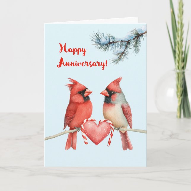 Carte Anniversaire général Joyeux anniversaire Cardinaux (Devant)
