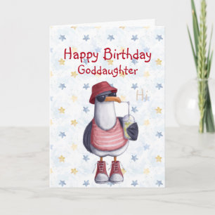 Carte Anniversaire Godgirl Amusement Cool Seagull Bird C