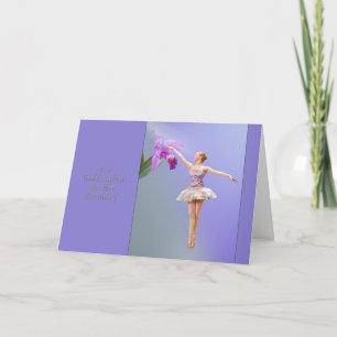 Carte Anniversaire, Godgirl, Ballerina, Orchidée