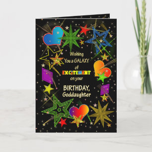 Carte Anniversaire, Godgirl, Galaxie Abstraite, Colorée