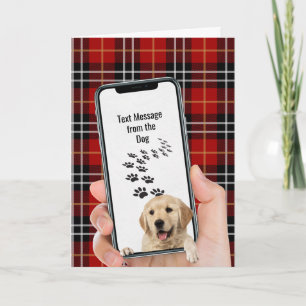 Carte Anniversaire Golden Retriever SMS cellulaire