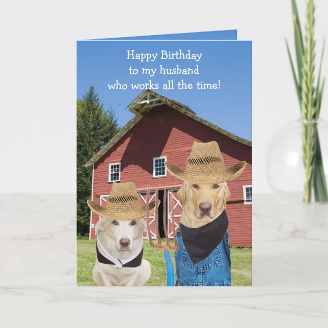 Carte Anniversaire gothique américain drôle de mari de (Devant)
