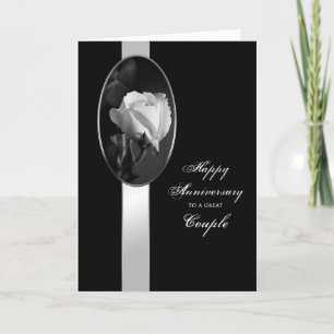 Carte Anniversaire - Grand Couple - Noir/Blanc