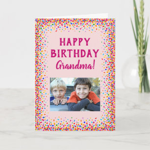 Carte Anniversaire Grand-mère Amusant photo colorée