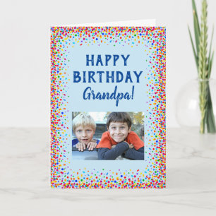 Carte Anniversaire Grand-père Grand-père Fun Coloré Phot
