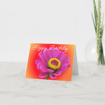 Anniversaire grand zinnia verset ludique par Jo Im