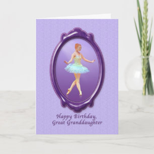 Carte Anniversaire, Grande Petite-fille, Ballerina