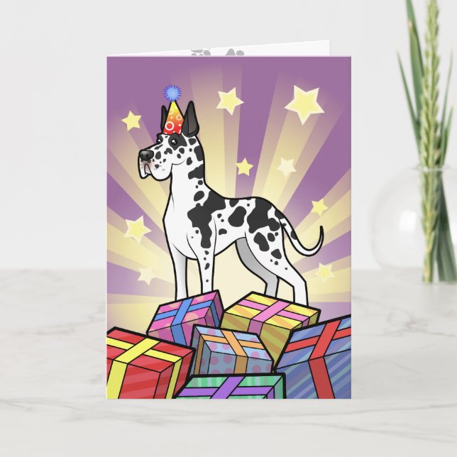 Carte Anniversaire Great Dane (Devant)