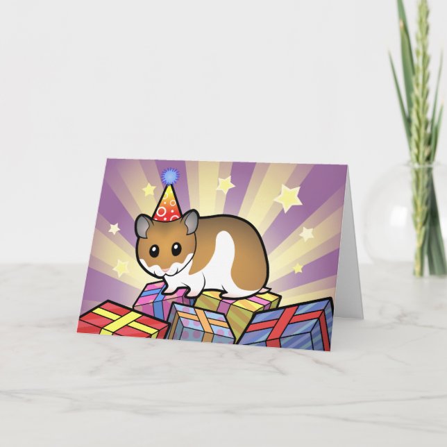 Carte Anniversaire Hamster syrien (Devant)