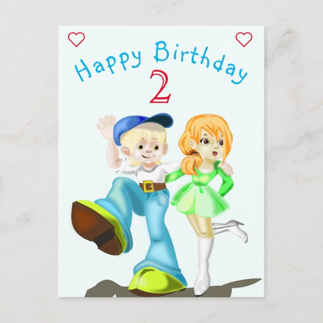 Carte Anniversaire Happy Friends - Personnalisable (Devant)