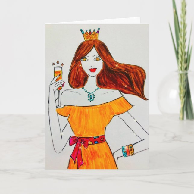 Carte anniversaire heureux (Devant)