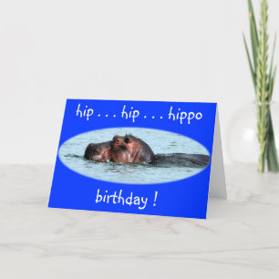 Carte anniversaire hippo hip