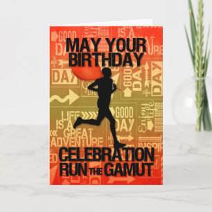 Carte Anniversaire Homme Runner Sport Thème