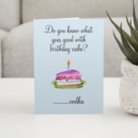 Anniversaire Humour Boire Vodka Cake Drôle