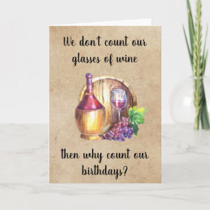 Carte Anniversaire Humour Joyeux Vin