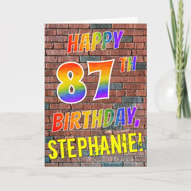 Carte ANNIVERSAIRE inspiré par graffiti de sembler (Devant)