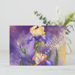 Carte anniversaire Irises
