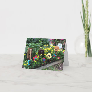 Carte Anniversaire! Jardin coloré d'Ukuleles