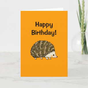 Carte Anniversaire Jolie Happy Hedgehog