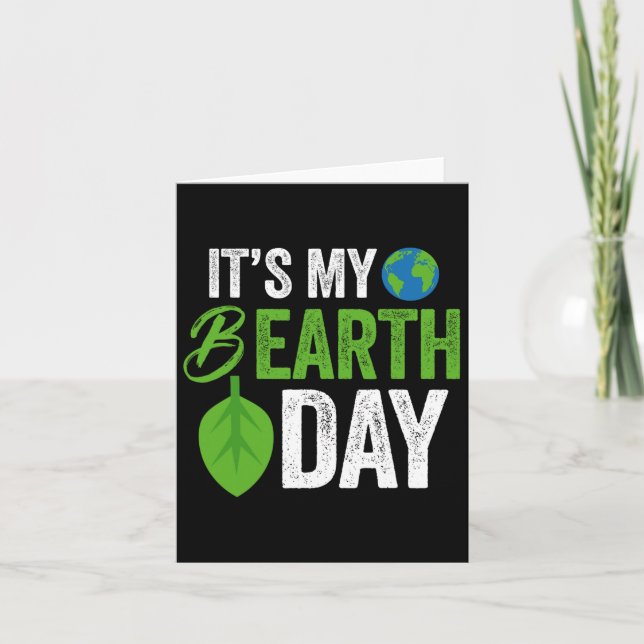 Carte Anniversaire Jour des terres Mondial Nature Planet (Devant)