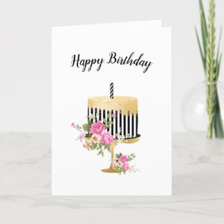 Carte Anniversaire Joyeuse Gâteau Joyeux